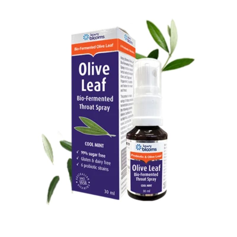 Olive Leaf Bio-Fermented Xịt Miệng Hỗ Trợ Kháng Khuẩn, Phòng Ngừa Các Bệnh Vùng Hầu Họng (Chai xịt 30ml)