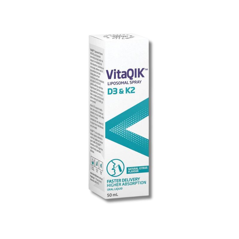 Vitaqik Liposomal Spray D3 & K2 Úc Chai Xịt Hỗ Trợ Xương Chắc Khỏe (Chai 50ml)