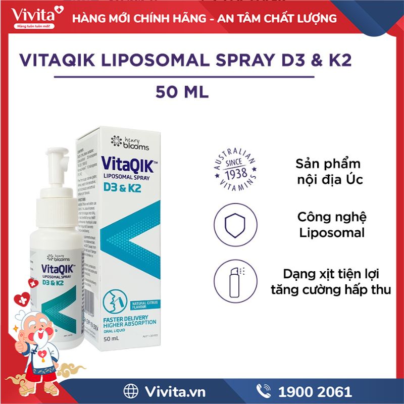 Vitaqik Liposomal Spray D3 & K2 có tốt không