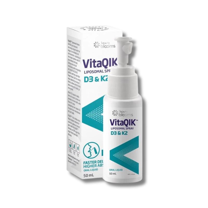 Vitaqik Liposomal Spray D3 & K2 Úc Chai Xịt Hỗ Trợ Xương Chắc Khỏe (Chai 50ml)