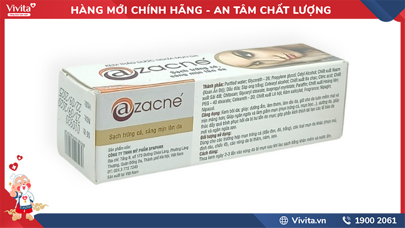 cách nhận biết kem trị mụn azacné