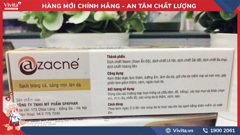 cách sử dụng kem trị mụn azacné