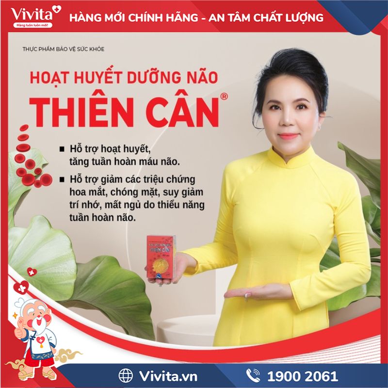 Công dụng của Hoạt huyết dưỡng não Thiên Cân