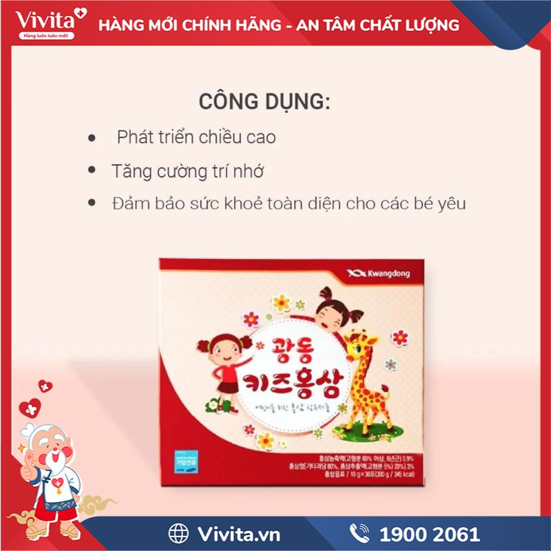 Công dụng của Nước hồng sâm Baby Kwangdong