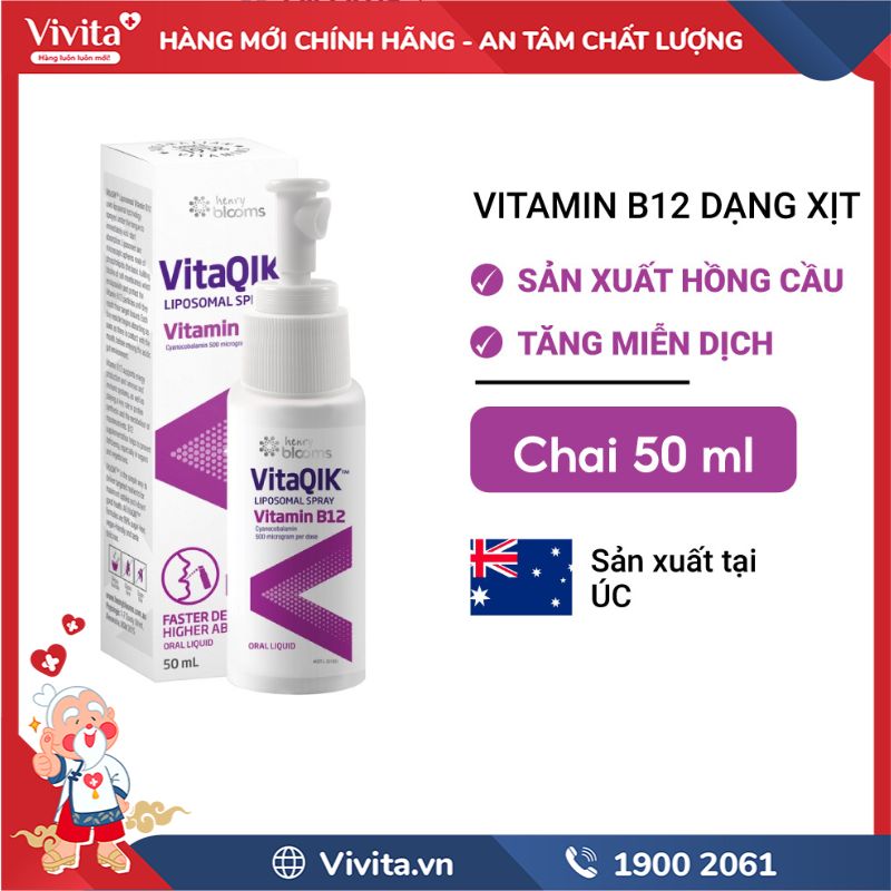 Công dụng của VitaQIK Vitamin B12