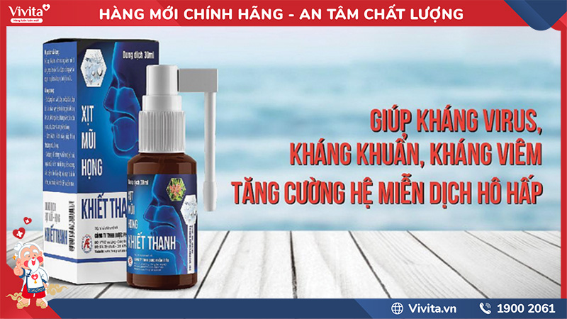 công dụng xịt mũi họng khiết thanh