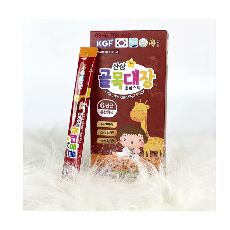 Nước Hồng Sâm Baby KGF Kids Red Ginseng Stick Hàn Quốc (Hộp 30 gói x15ml)