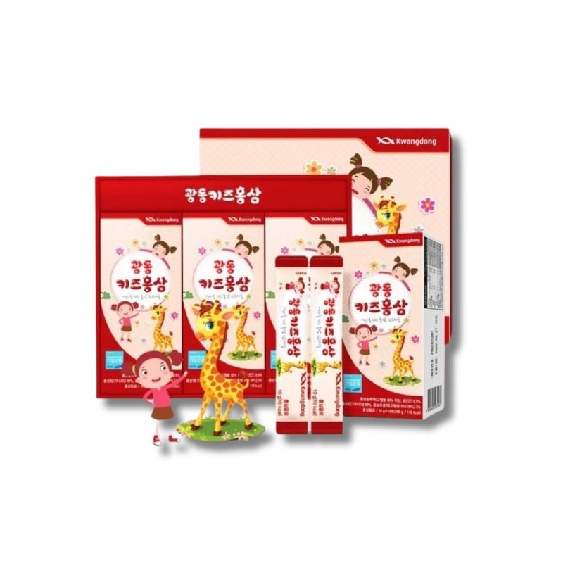 Nước Uống Hồng Sâm Baby Kwangdong Hỗ Trợ Cải Thiện Biếng Ăn, Nâng Cao Đề Kháng Cho Bé (Hộp 30 gói)