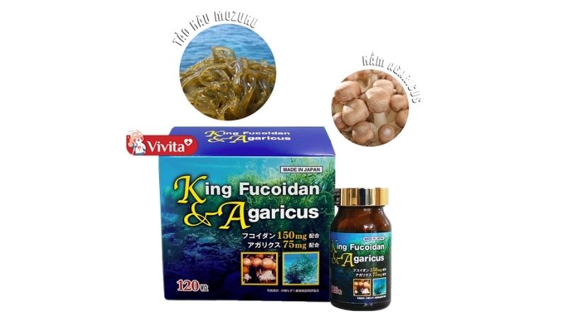 Viên uống hỗ trợ điều trị và phòng ngừa ung thư King Fucoidan & Agaricus