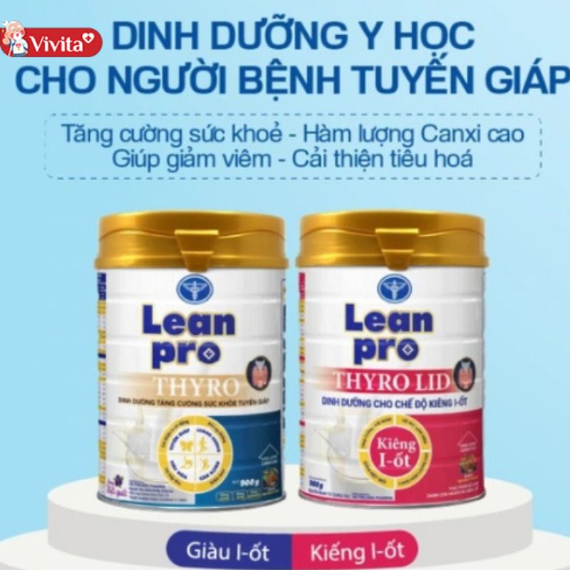 Lựa chọn sữa Leanpro Thyro, Leanpro Thyro LID có chứa hàm lượng Iốt, kẽm, selen và cung cấp dinh dưỡng chuyên biệt cho người bệnh tuyến giáp