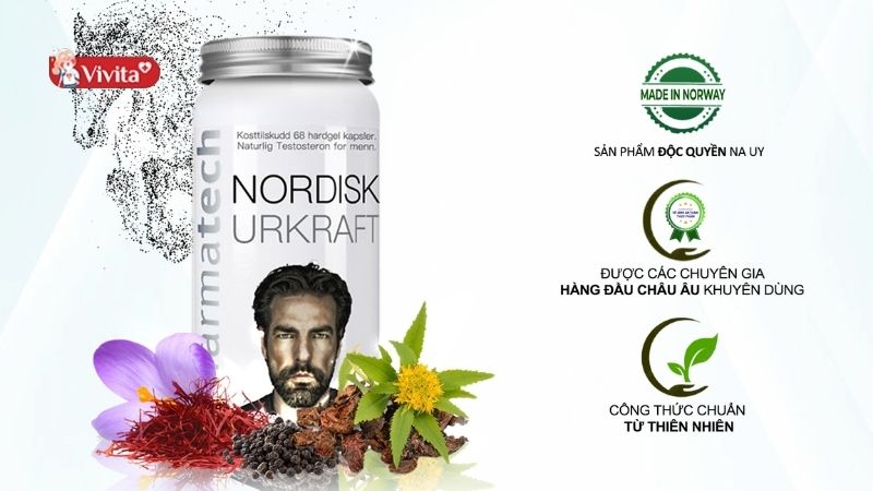 Viên uống hỗ trợ sinh lý Nordisk Urkraft - Sản phẩm với công thức từ thiên nhiên, độc quyền của Na Uy