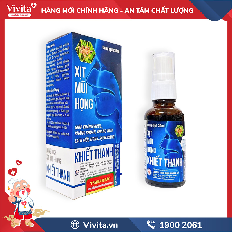 xịt mũi họng khiết thanh