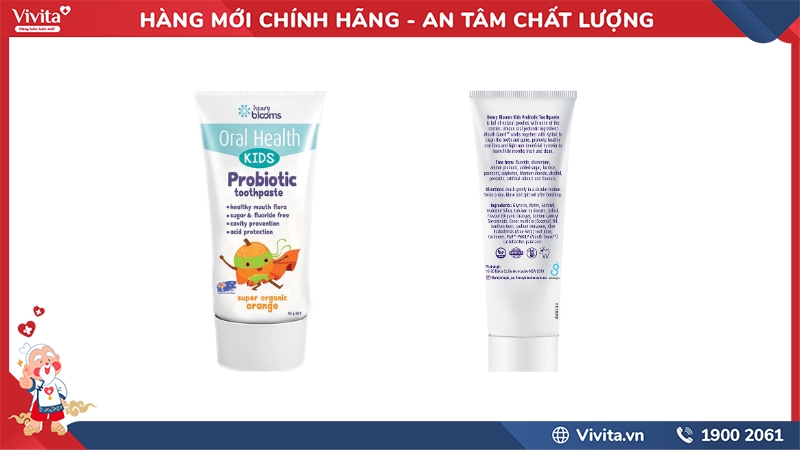 Kids Probiotic Toothpaste Organic Orange Chính Hãng