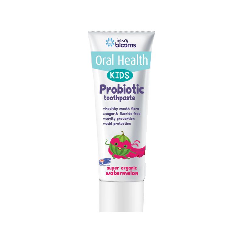 Kids Probiotic Toothpaste Super Organic Watermelon Kem Đánh Răng Hỗ Trợ Ngăn Ngừa Sâu Răng, Giúp Răng Chắc Khỏe (Tuýp 50g)