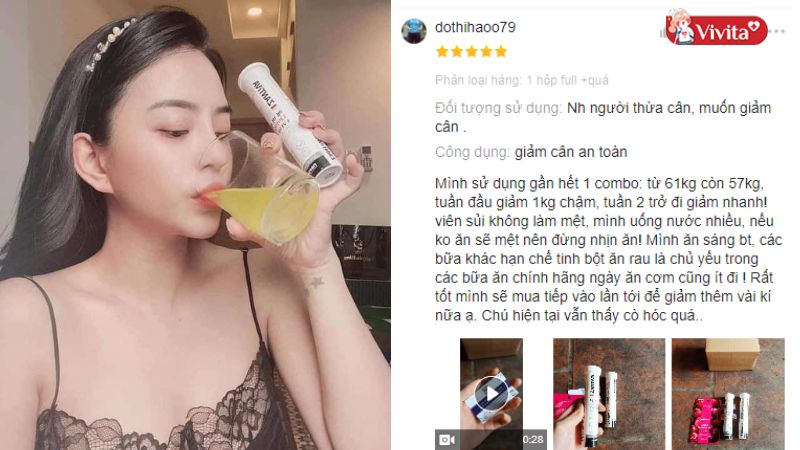 Review viên sủi giảm cân Zantiva Hàn Quốc từ người dùng