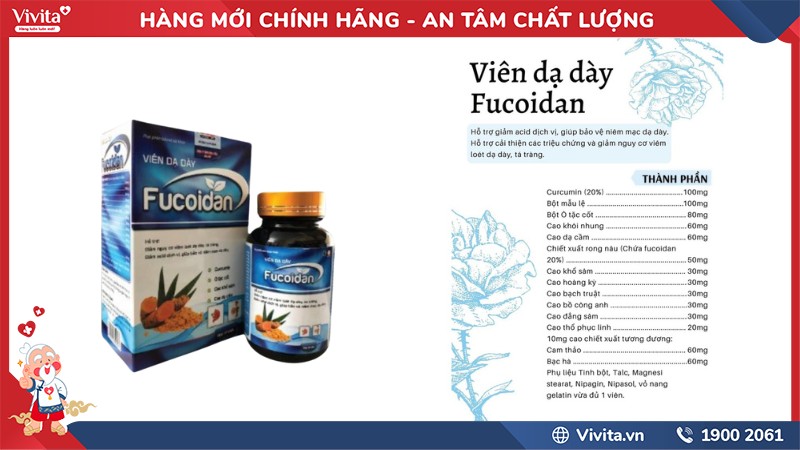 Thành phần của Viên Dạ Dày Fucoidan