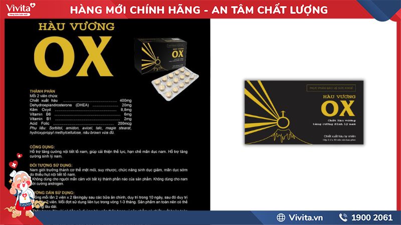 Thành phần của Hàu Vương OX