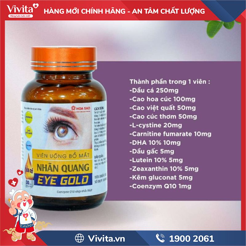 Thành phần Nhãn Quang Eye Gold