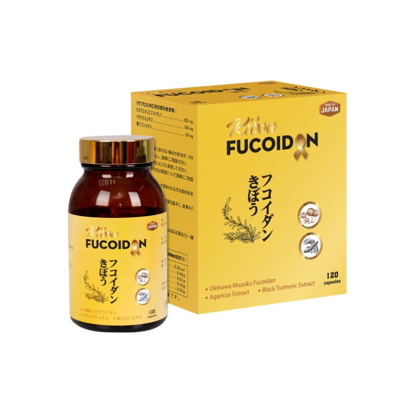 Kibou Fucoidan Viên Uống Hỗ Trợ Tăng Sức Đề Kháng, Hỗ Trợ Chống Oxy Hóa (Hộp 120 viên)