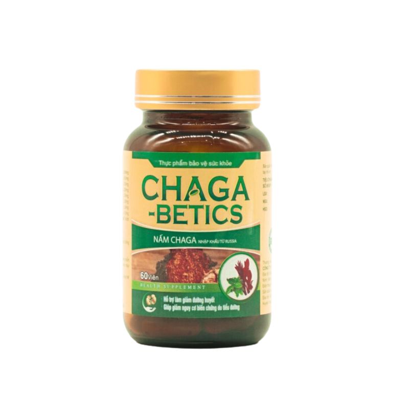 Chaga Bestics Gold Viên Uống Hỗ trợ Cải Thiện Chỉ Số Đường Huyết (Hộp 60 viên)