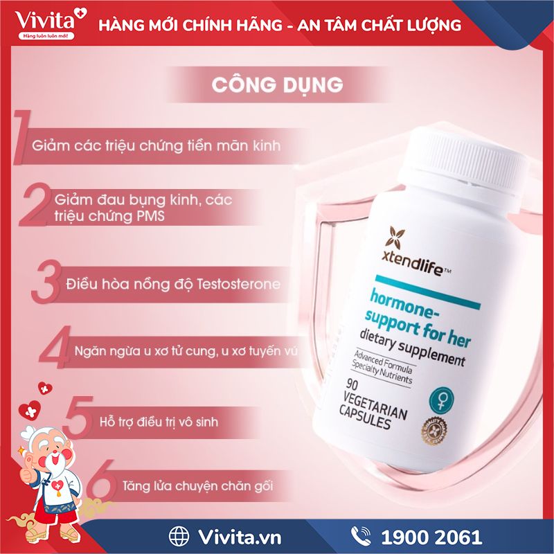 Tác dụng của Hormone Support For Her Xtend-Life