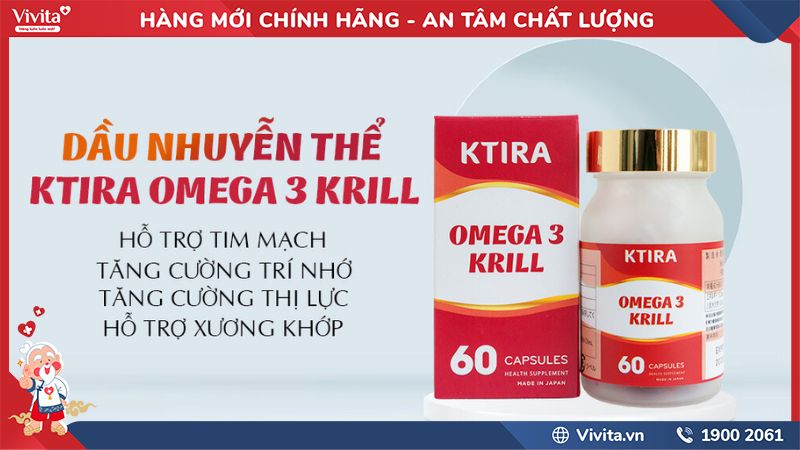 Tác dụng của Ktira Omega 3 Krill