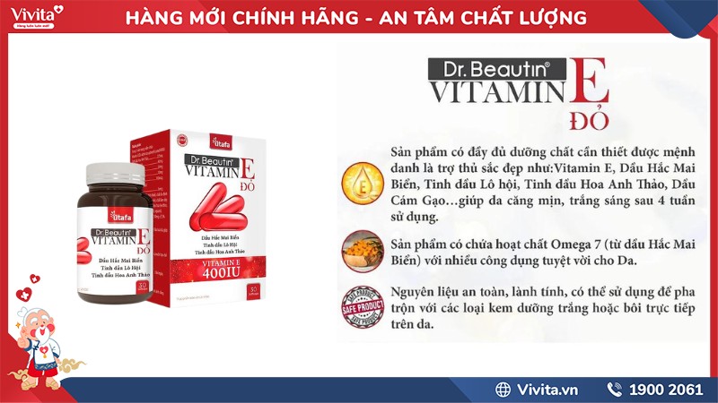 Dr.Beautin Vitamin E Đỏ có tốt không