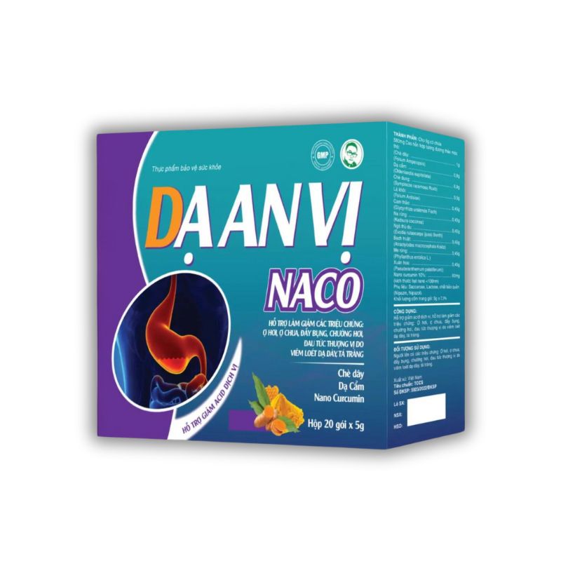 Dạ An Vị Naco Gói Uống Hỗ Trợ Giảm Viêm Loét Dạ Dày, Tá Tràng (Hộp 20 gói x5g)