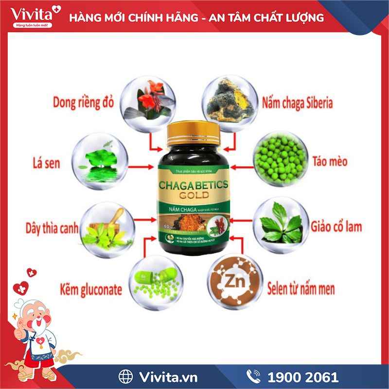 Thành phần Chaga Bestics Gold