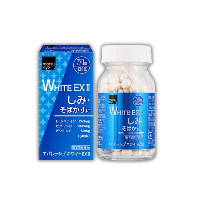 White Ex II Nhật Bản Viên Uống Hỗ Trợ Trắng Da Trị Nám (Hộp 270 viên)