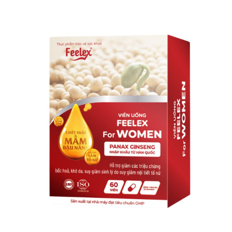 Feelex For Women Viên Uống Hỗ Trợ Cải Thiện Nội Tiết Tố Nữ (Hộp 1 lọ x 60 viên)