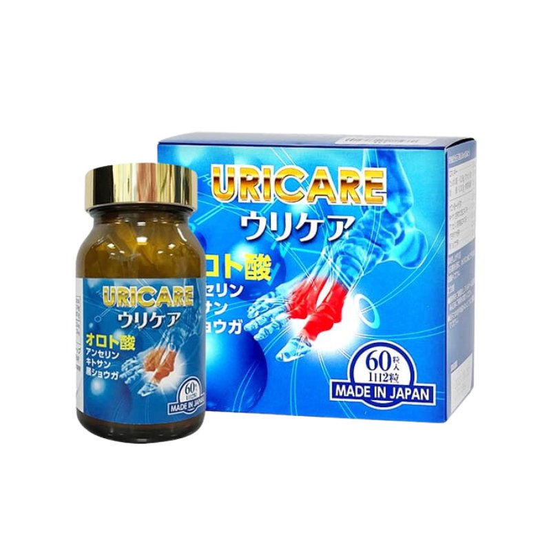 Uricare Jpanwell Viên Uống Hỗ Trợ Kiểm Soát Acid Uric, “Đánh Bay” Cơn Đau Do Gout (Hộp 60 viên)