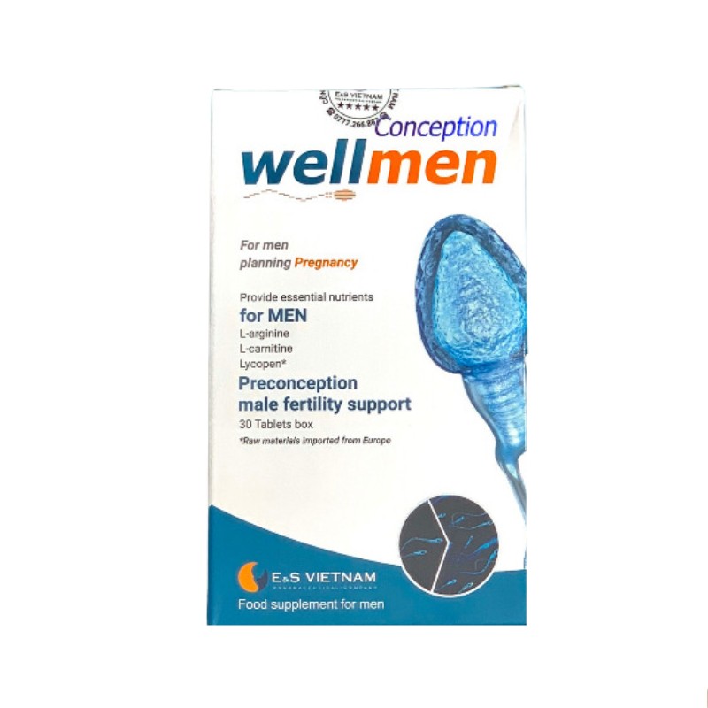 Wellman Conception Viên Uống Hỗ Trợ Nâng Cao Sức Khỏe Nam Giới, Hỗ Trợ Tăng Chất Lượng Và Số Lượng Tinh Trùng (Hộp 30 viên)