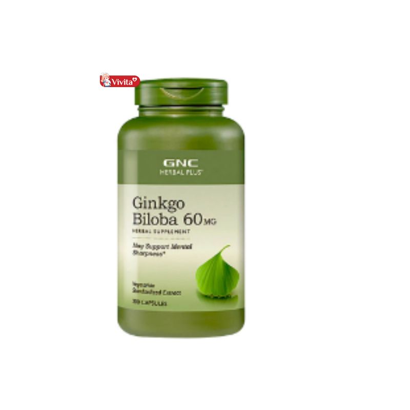 Viên uống Ginkgo Biloba 60mg GNC Herbal của Mỹ