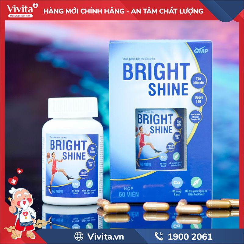 Bộ viên uống Bright Shine và siro Vinpharma Canxi chính hãng