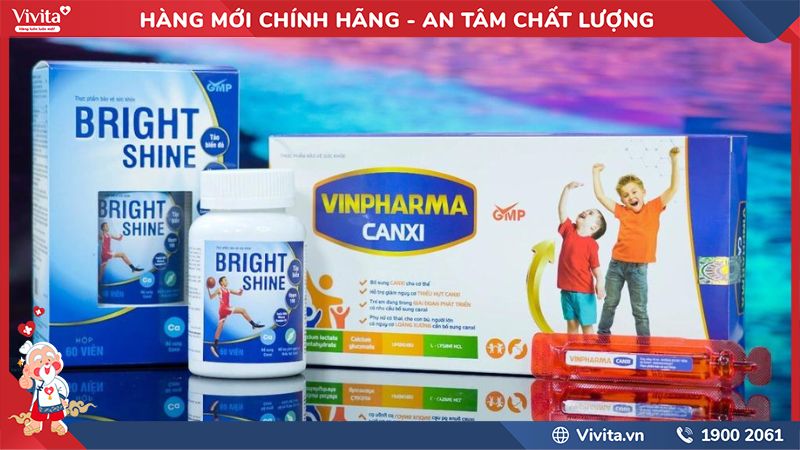 Bộ viên uống Bright Shine và siro Vinpharma Canxi có tốt không? 