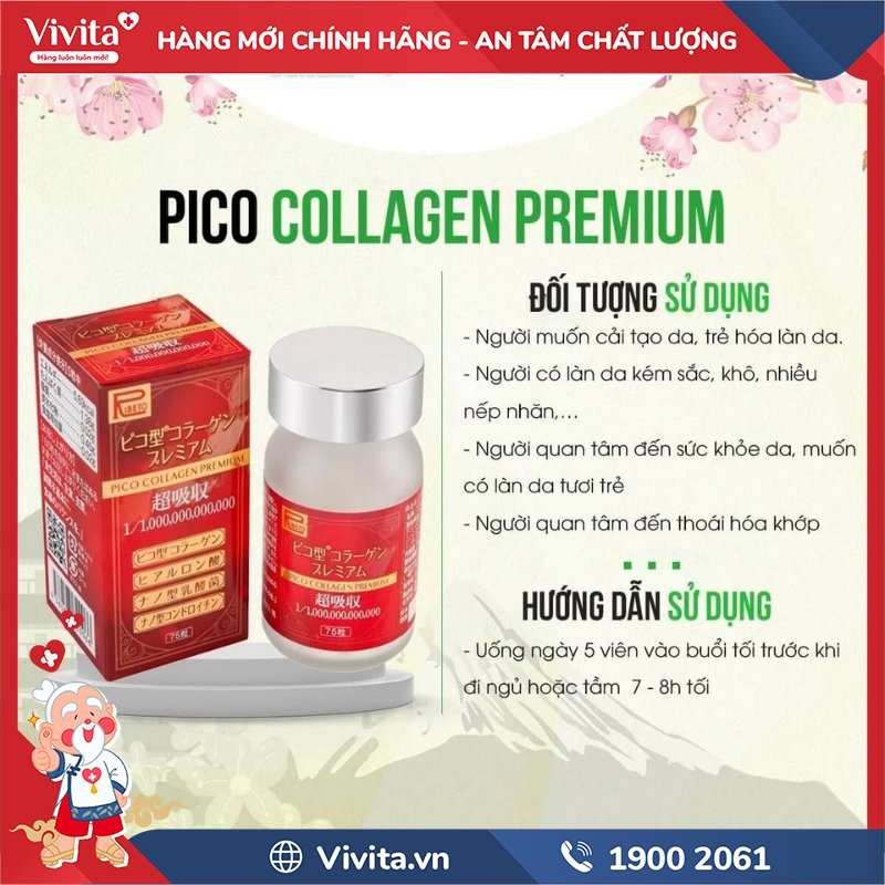 Cách dùng Pico Collagen Premium