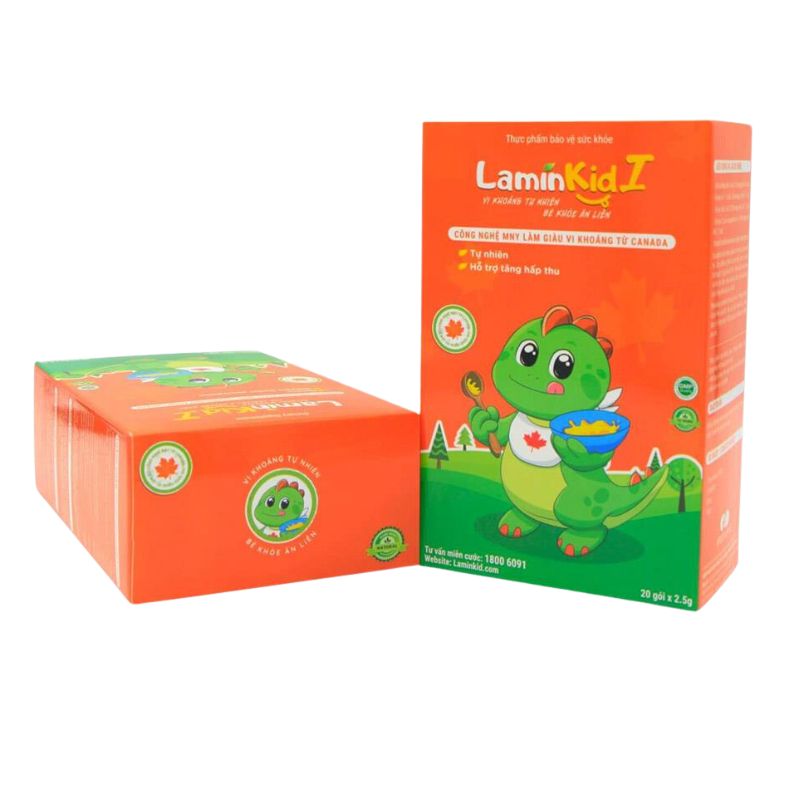 LaminKid I Cốm Hỗ Trợ Bổ Sung Vitamin Cho Cơ Thể, Hỗ Trợ Tiêu Hóa Giúp Bé Ăn Ngon Và Tăng Cường Sức Đề Kháng ( Hộp 20 gói x 2,5g)