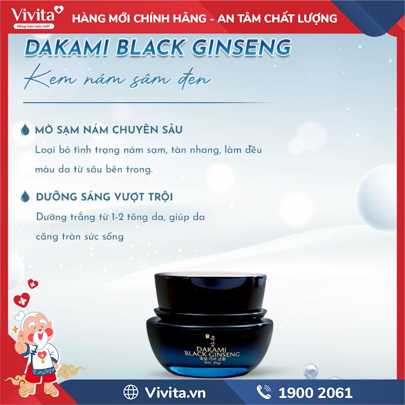 Công dụng Dakami Black Ginseng