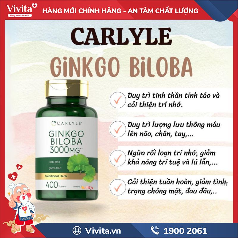 Công dụng Ginkgo Biloba 3000mg