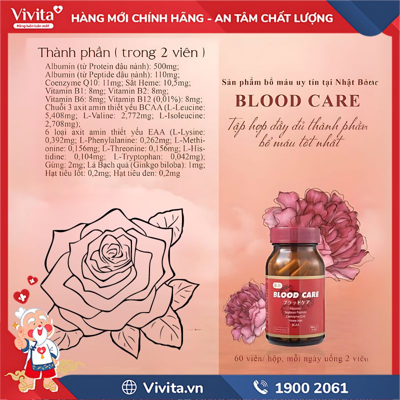 Thành phần Blood Care Jpanwell