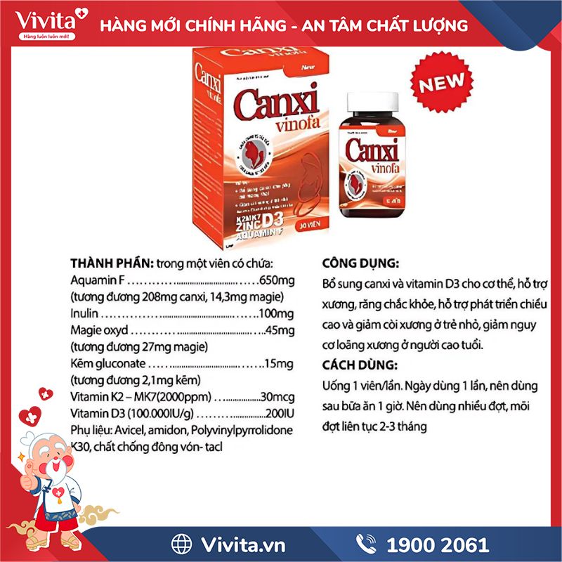 Canxi Vinofa có tốt không