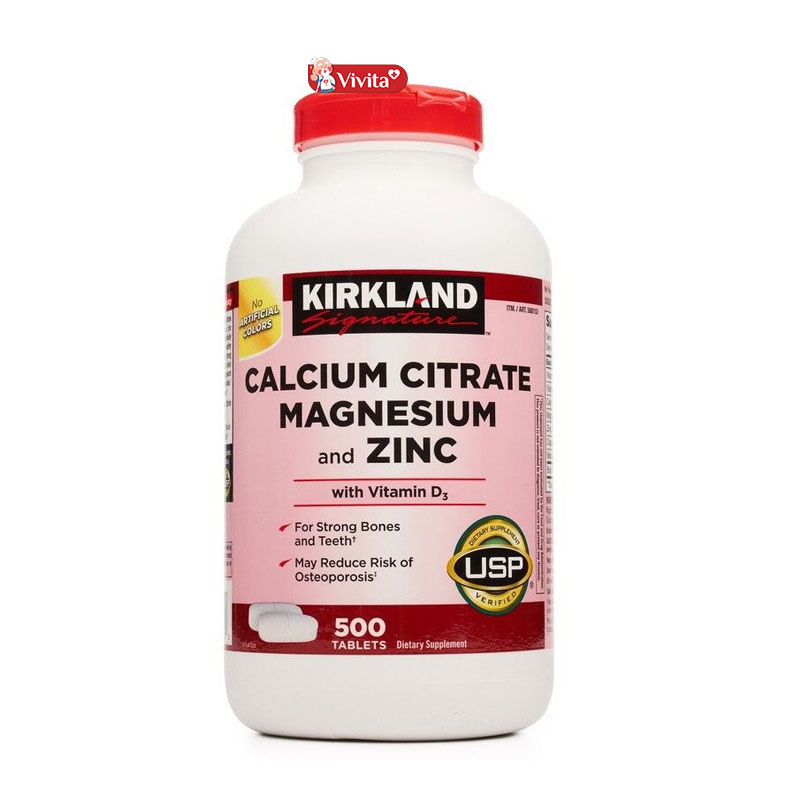 Viên uống Kirkland Signature Calcium Citrate Magnesium And Zinc