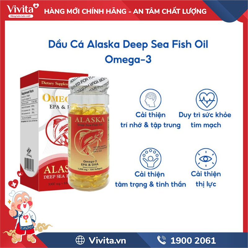 Công dụng của Omega 3 Alaska Deep Sea Fish Oil