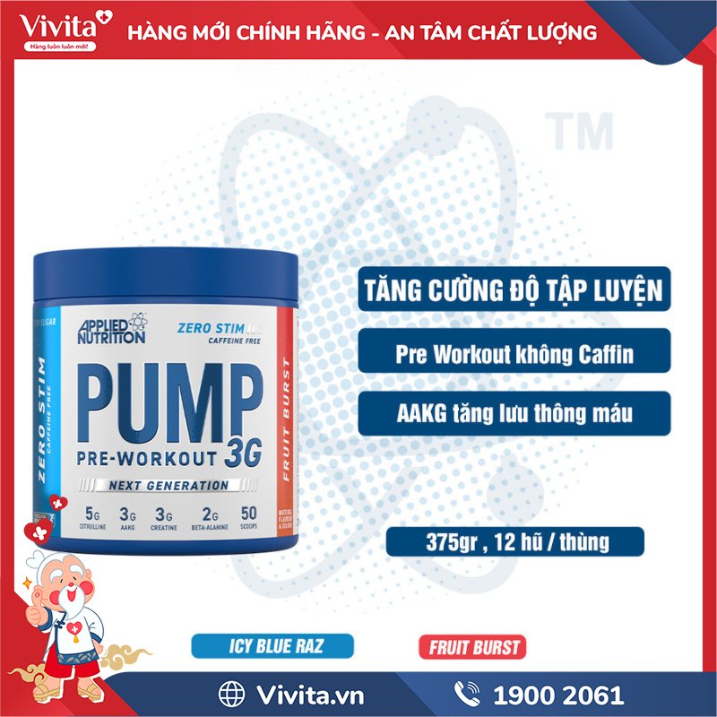 Công dụng của Pump Pre-Workout 3G