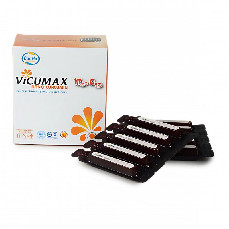 Vicumax Mật Ong Nano Curcumin Dung Dịch Hỗ Trợ Điều Trị Viêm Loét Dạ Dày (Hộp 15 Tuýp)