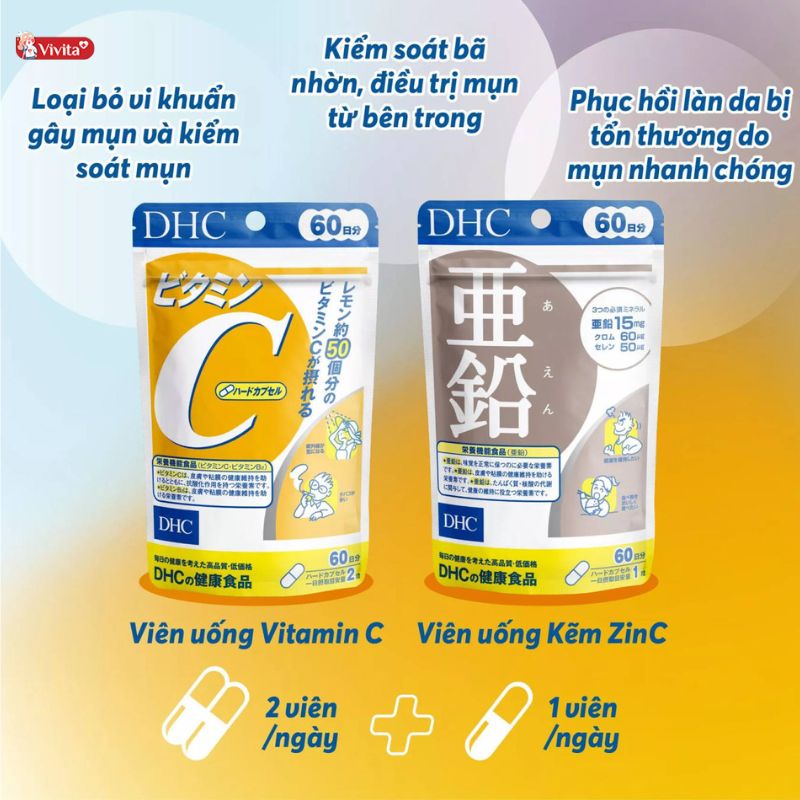 liều lượng bổ sung kẽm và vitamin c dhc