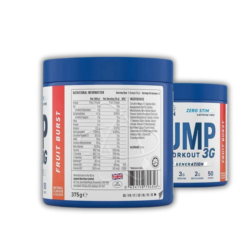 Pump Pre-Workout 3G Anh Bột Hỗ Trợ Tăng Cơ (Hộp 375g)