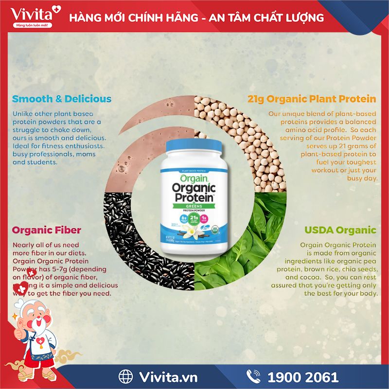 Thành phần Orgain Organic Protein