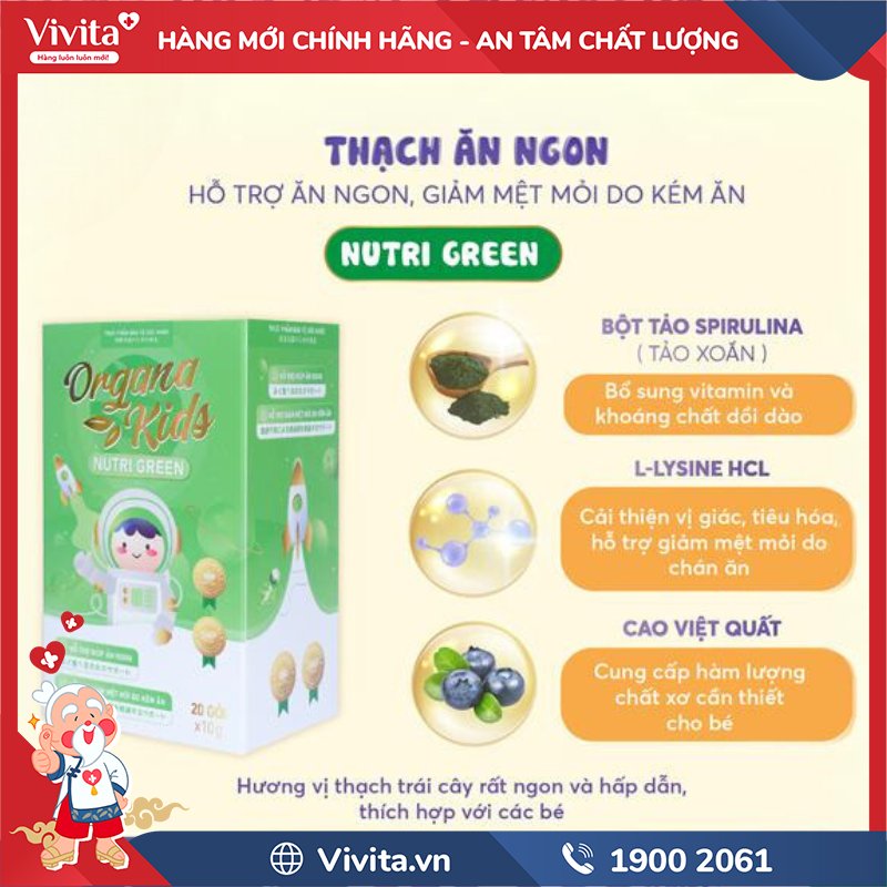 Thành phần của Organa Kids Nutri Green 